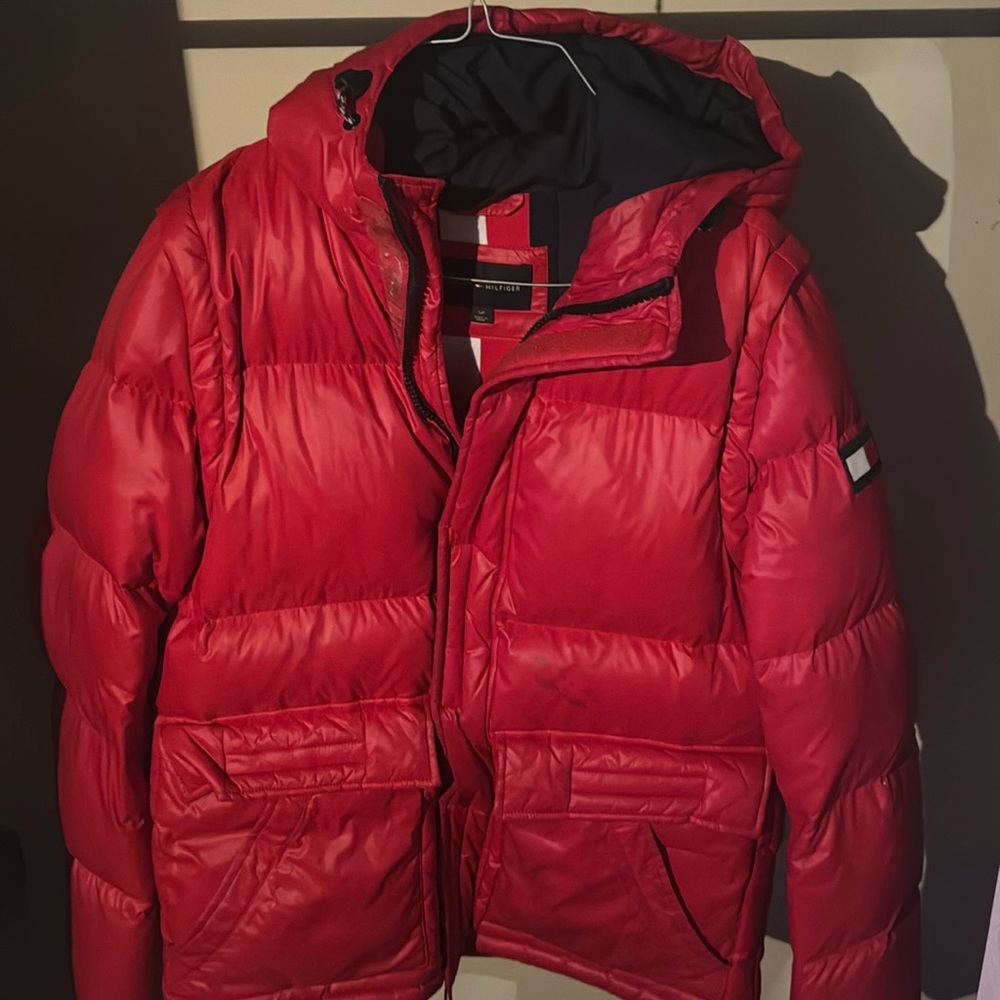 Red Puffer Winter Coat !